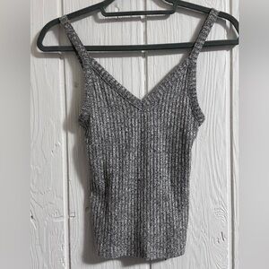 American Eagle Outfitters Gray Ribbed Camisole